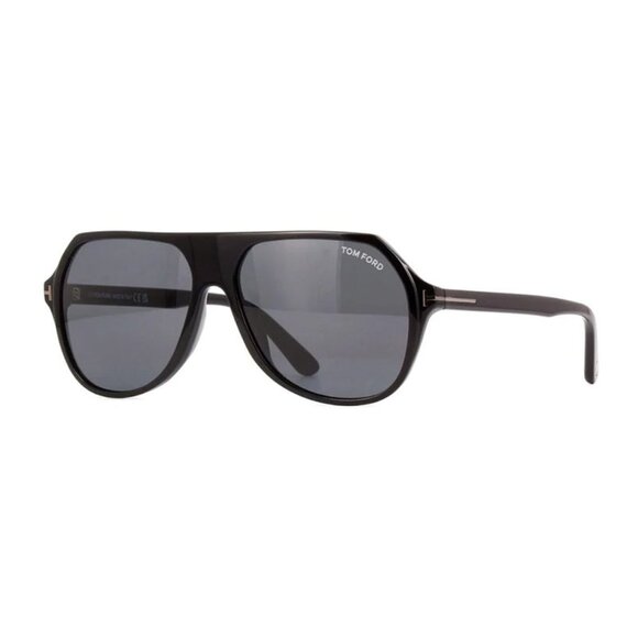 NEW FT0934-N/S 01A TOM FORD TF934-N 01A MEN SHINY BLACK/SMOKE SUNGLASSES - Picture 1 of 4